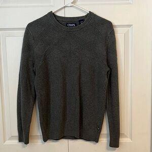 Chaps Charcoal Crewneck Men's Sweater
